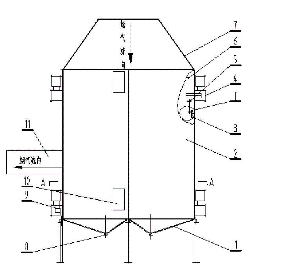 Rigid anode plate surface water film arrangement technology and device