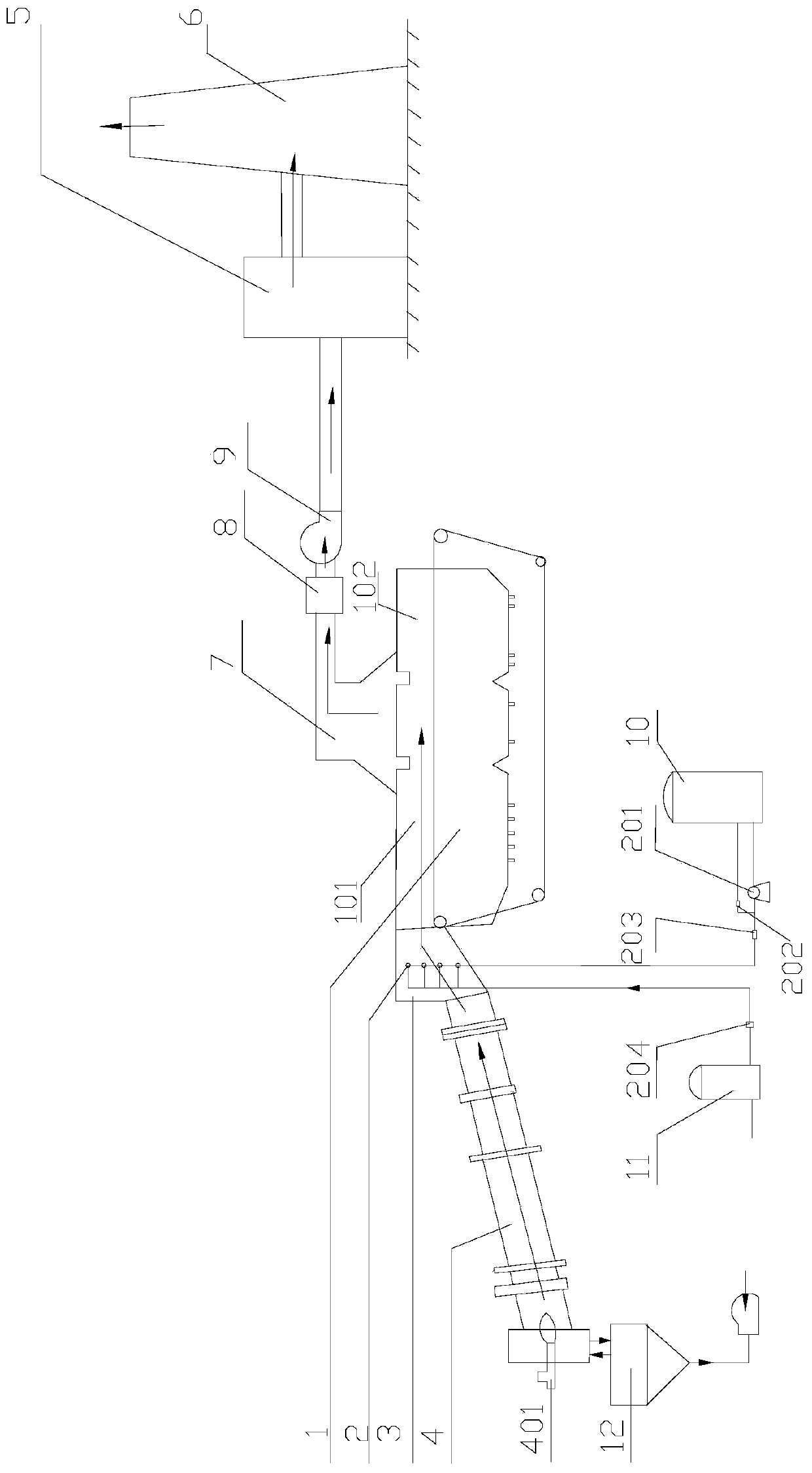 Pellet flue gas denitrification method