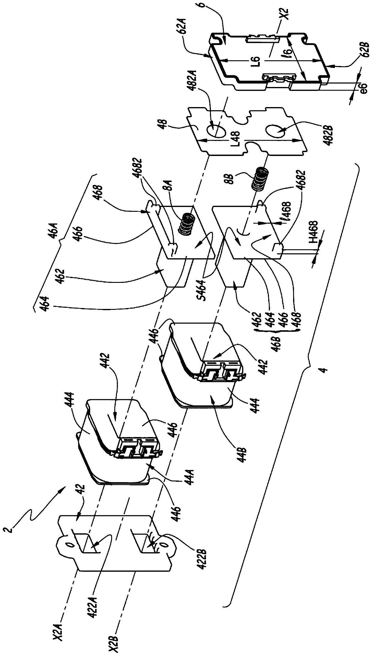 Electromagnetic actuator and electrical contactor including such actuator