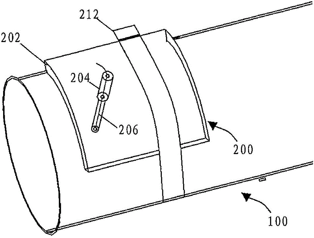 A temperature measuring component installed in a flute tube