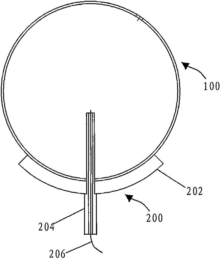 A temperature measuring component installed in a flute tube