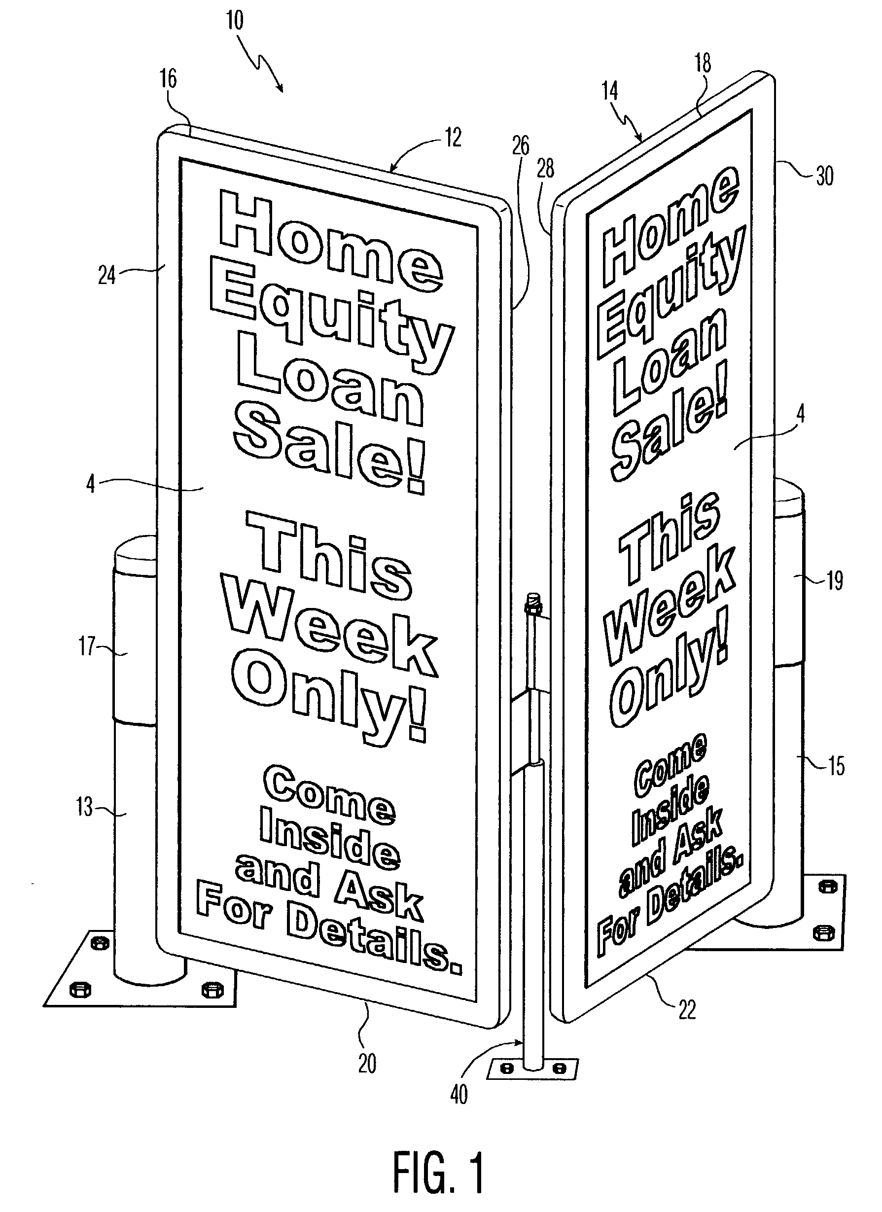 Sign assembly with mounting assembly