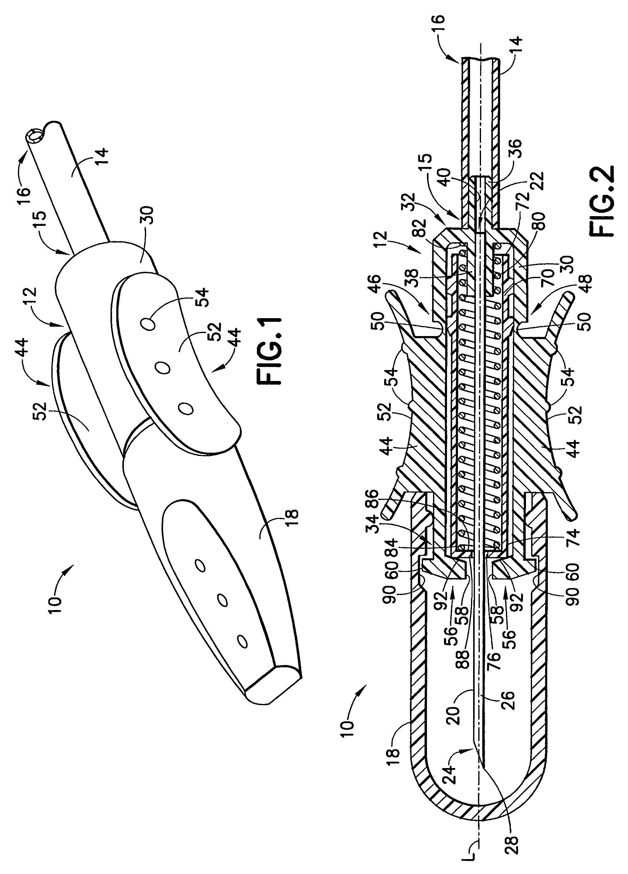 Forward-shielding blood collection set