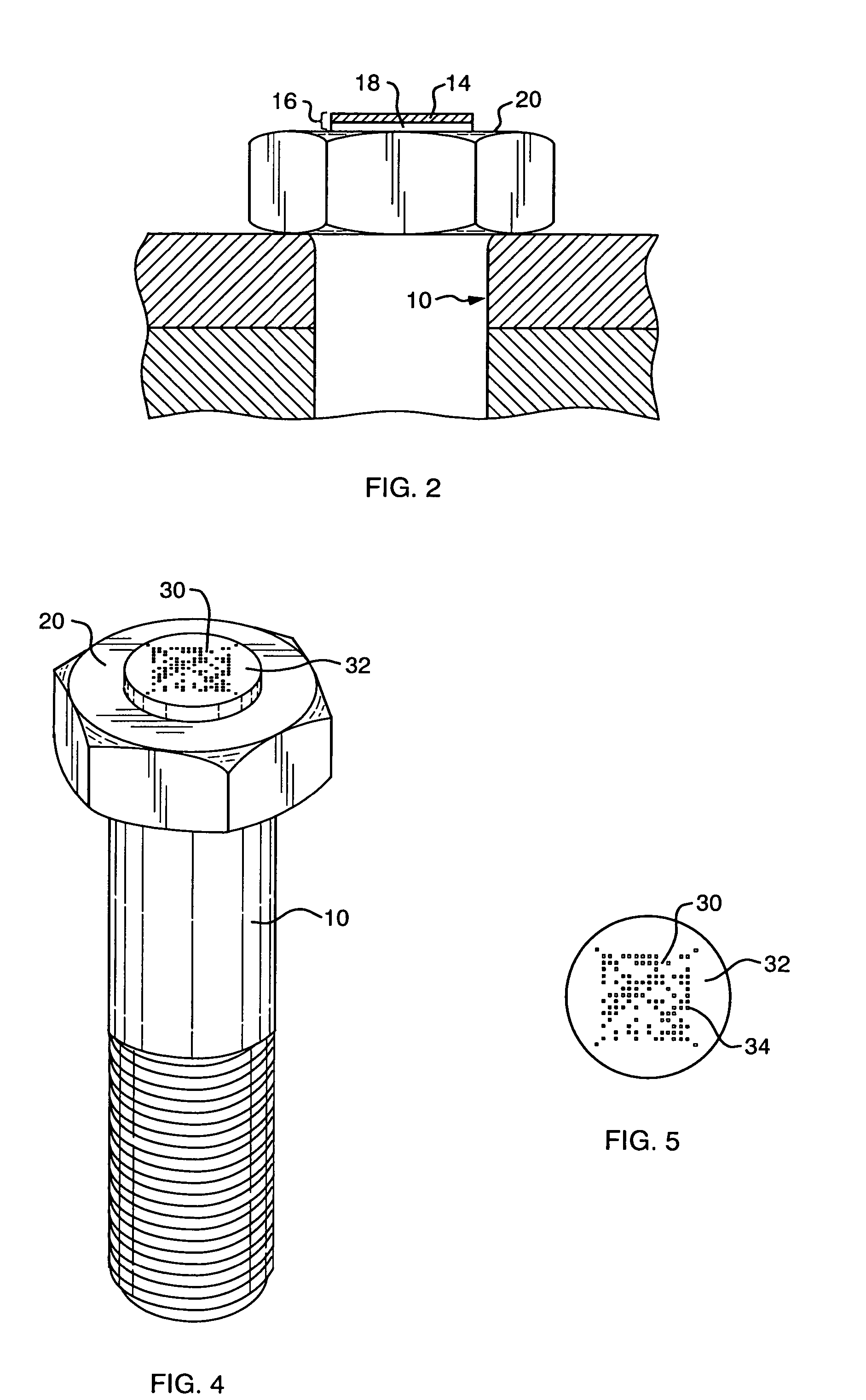 Load indicating member with identifying mark