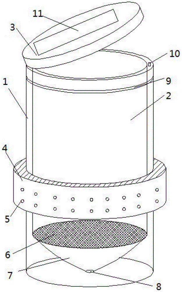 A solar energy deodorizing trash can and its manufacturing method