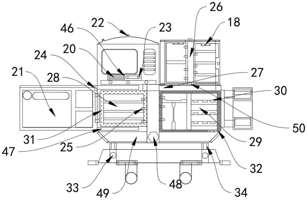 Medical intelligent ward placement cabinet and use method thereof