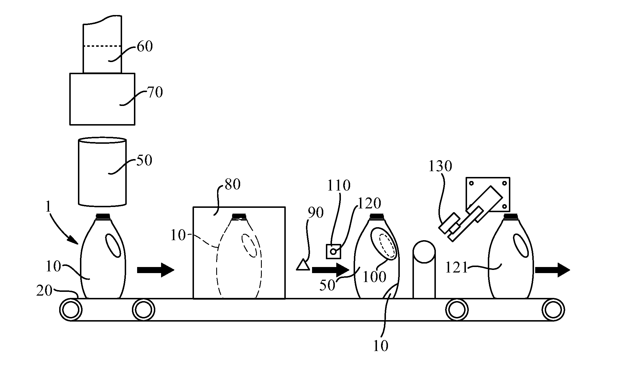 Process for forming a sleeve on a container