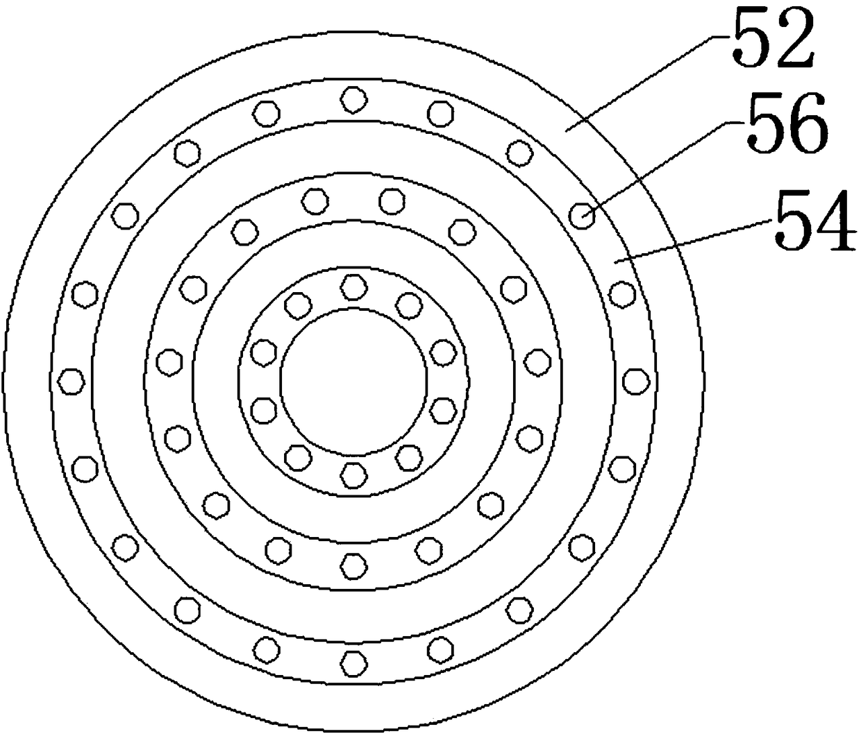 Continuously-feeding grinding device for medicinal material processing