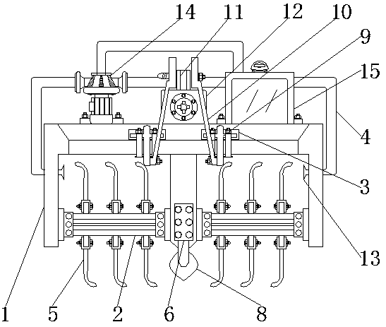 Soil loosening device for agricultural production