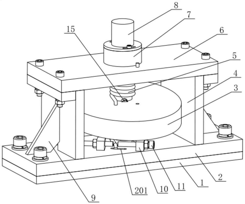 Eccentric wheel type horizontal shock spectrum measuring device and its installation and measuring method