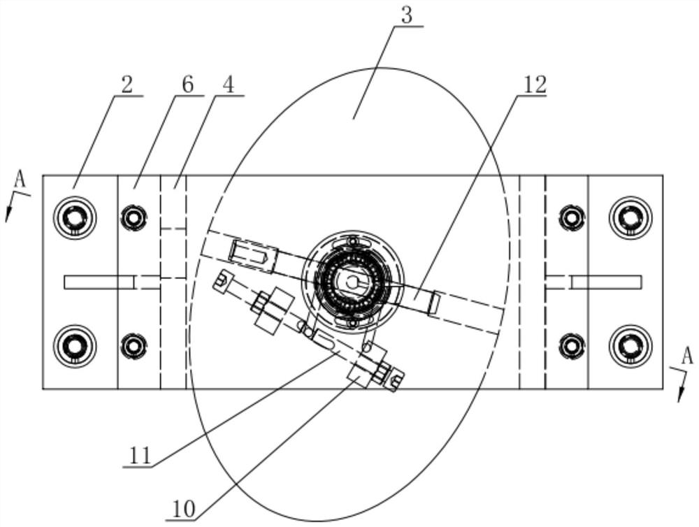 Eccentric wheel type horizontal shock spectrum measuring device and its installation and measuring method