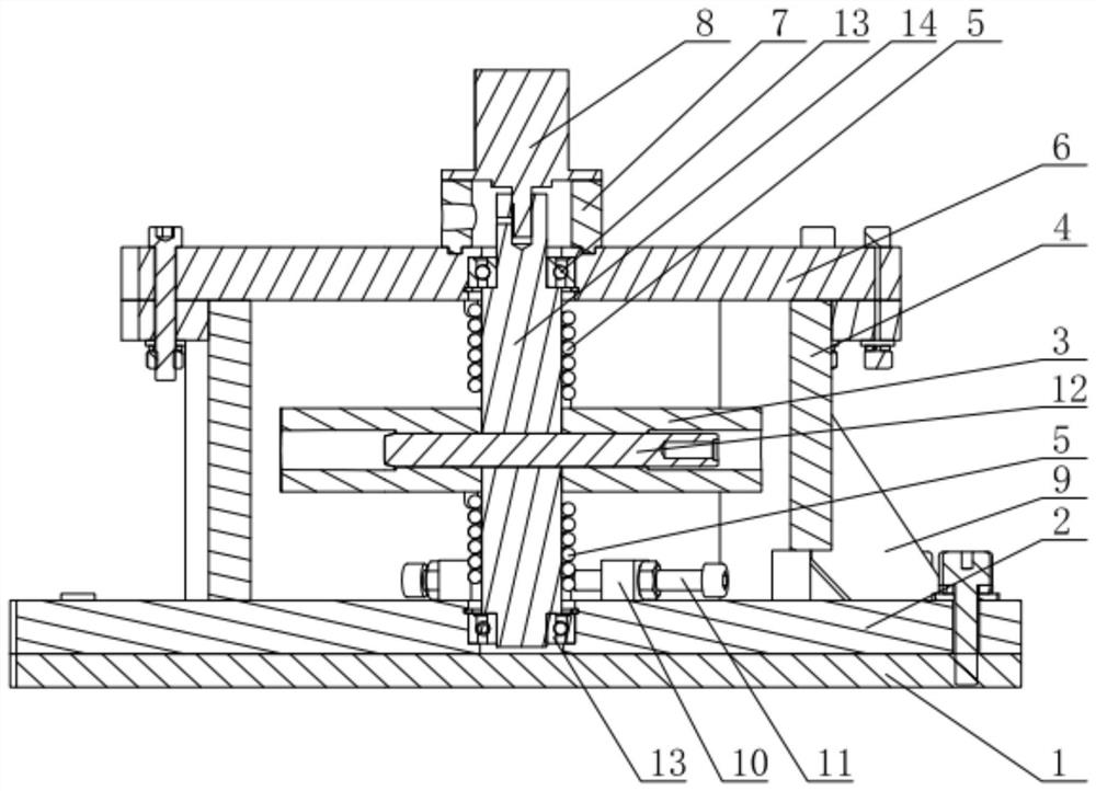 Eccentric wheel type horizontal shock spectrum measuring device and its installation and measuring method