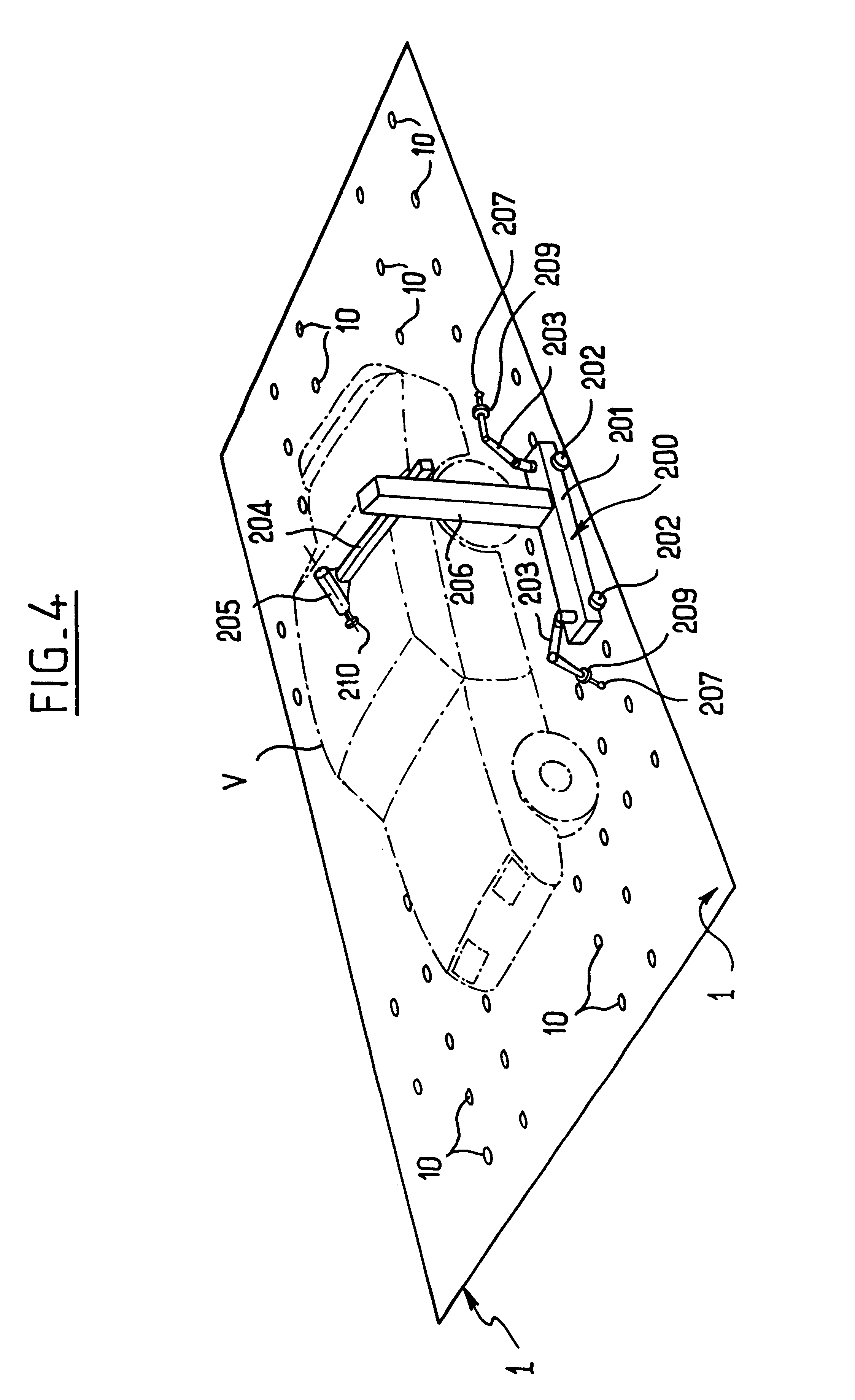 System for identifying the position of a three-dimensional machine in a fixed frame of reference