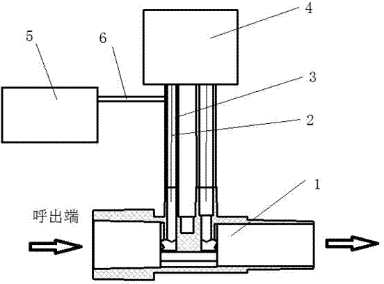 Breathing machine sampling pipe water removing method and device