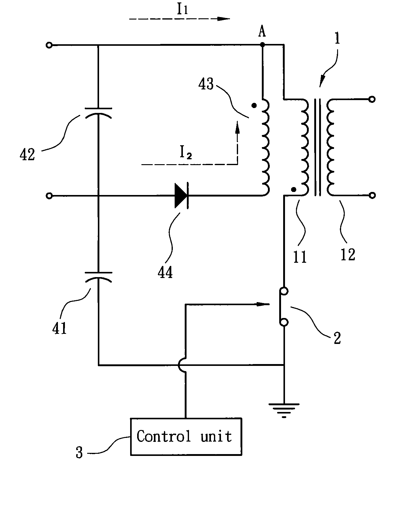 Reverse energy recovery circuit