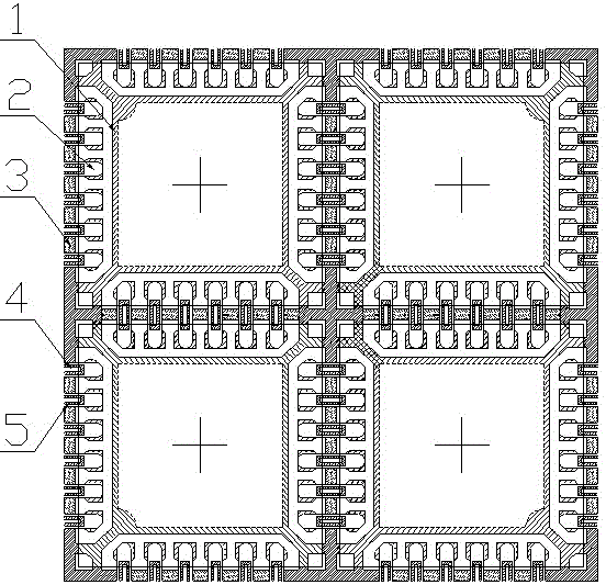 Quad flat no-lead package lead frame structure and package structure