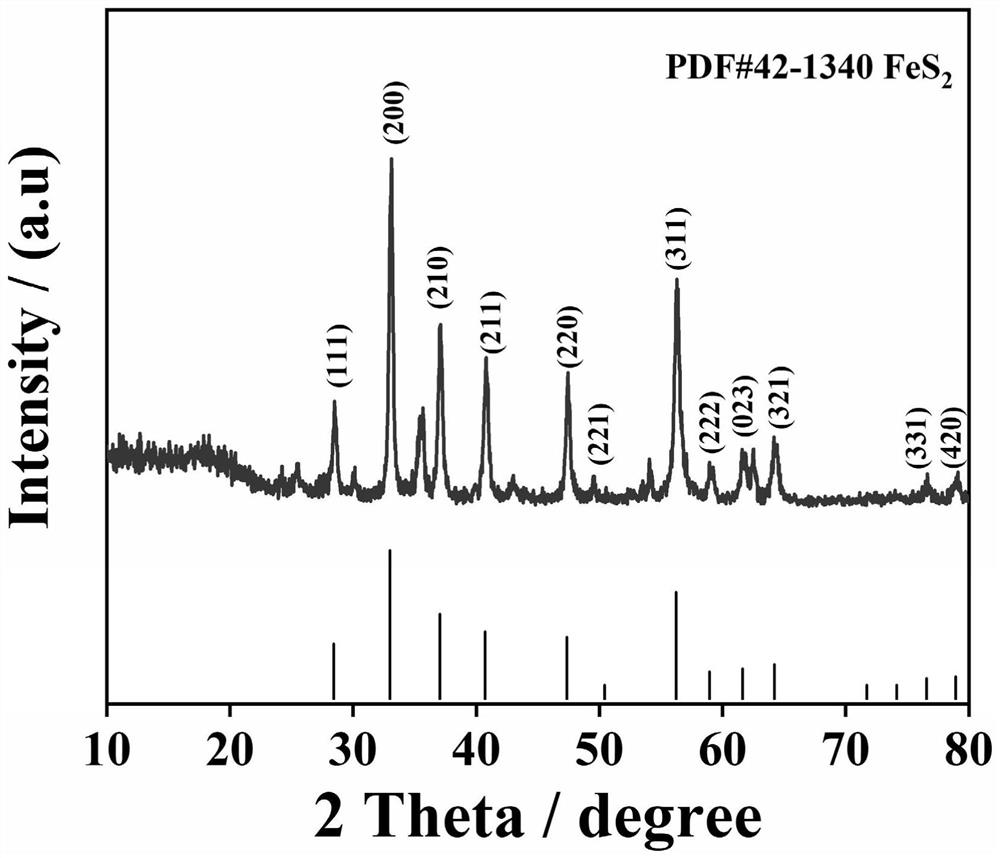 Molecularly imprinted electrochemical sensor based on FeS2/C/MQDs/GCE modified electrode and preparation method thereof