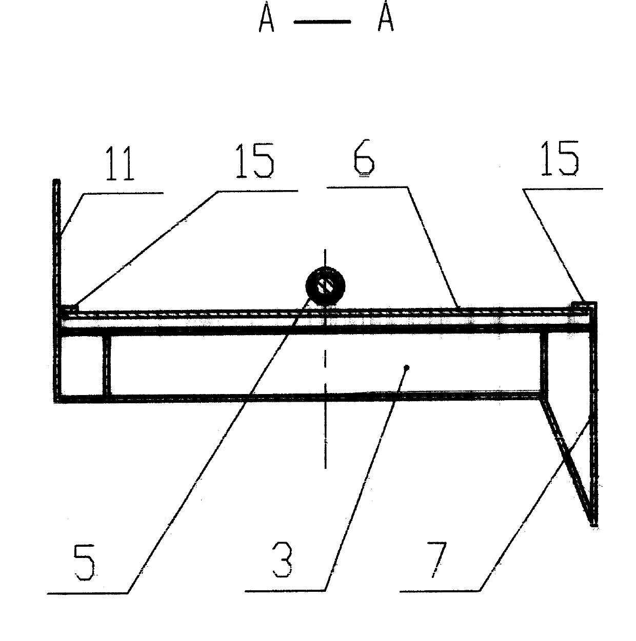 Hydraulic support tail beam