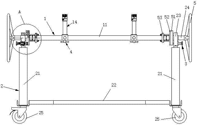 Overturning tool for mounting instrument desk electric appliance