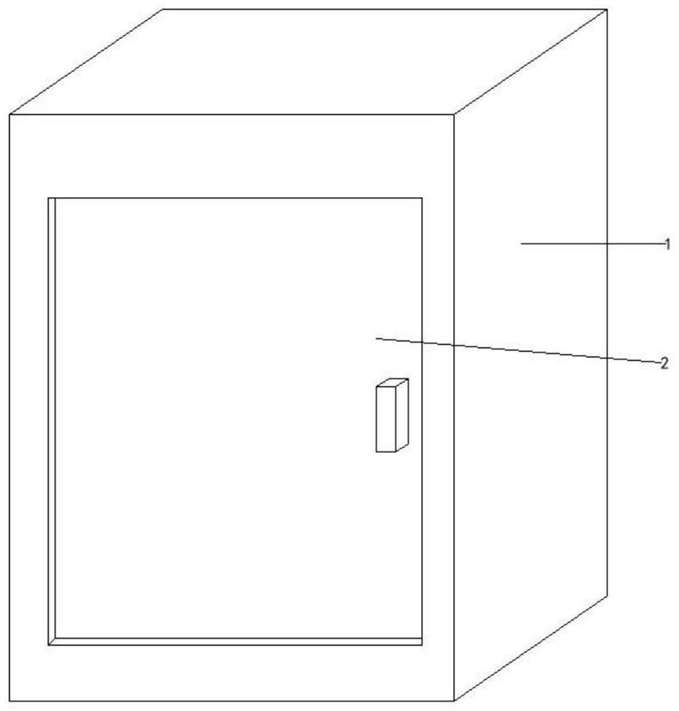 Power distribution cabinet door with high-temperature self-locking function