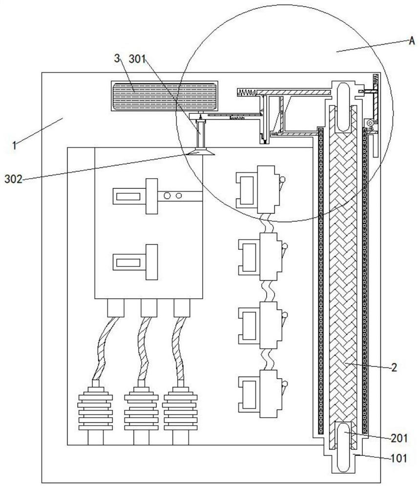 Power distribution cabinet door with high-temperature self-locking function