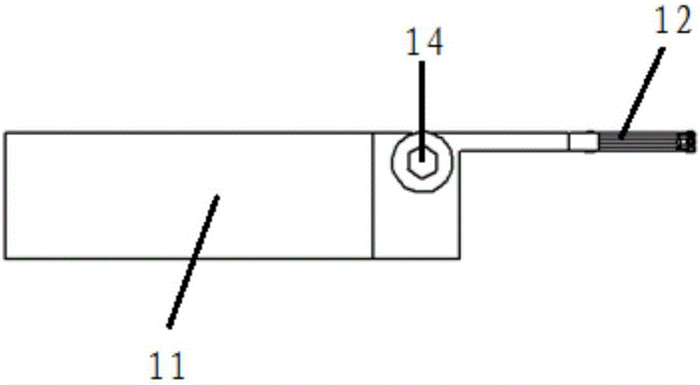 Machine-clamped cut-off tool and machining method thereof