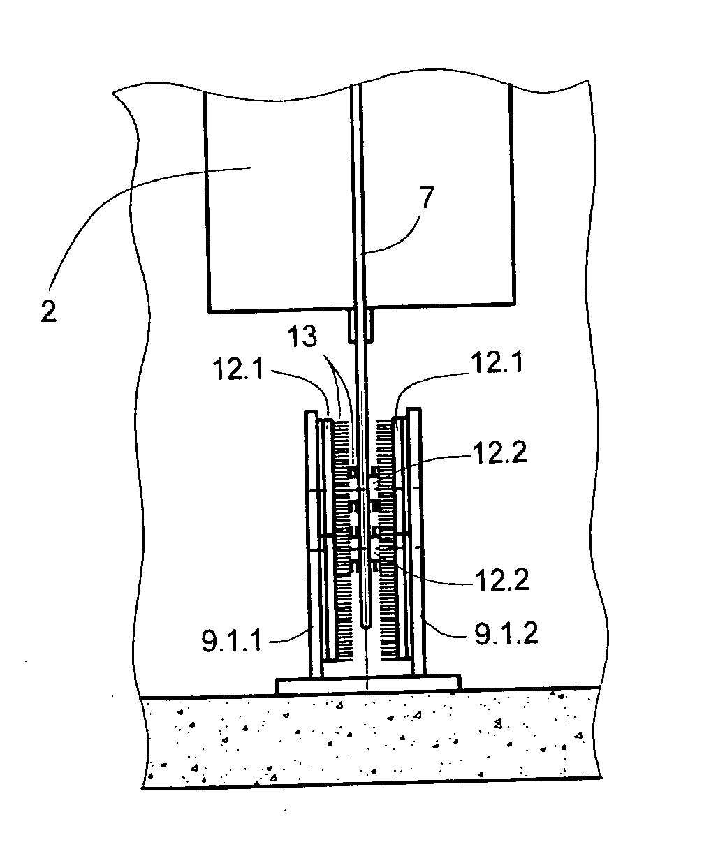 Elevator installation with compensating-means guide