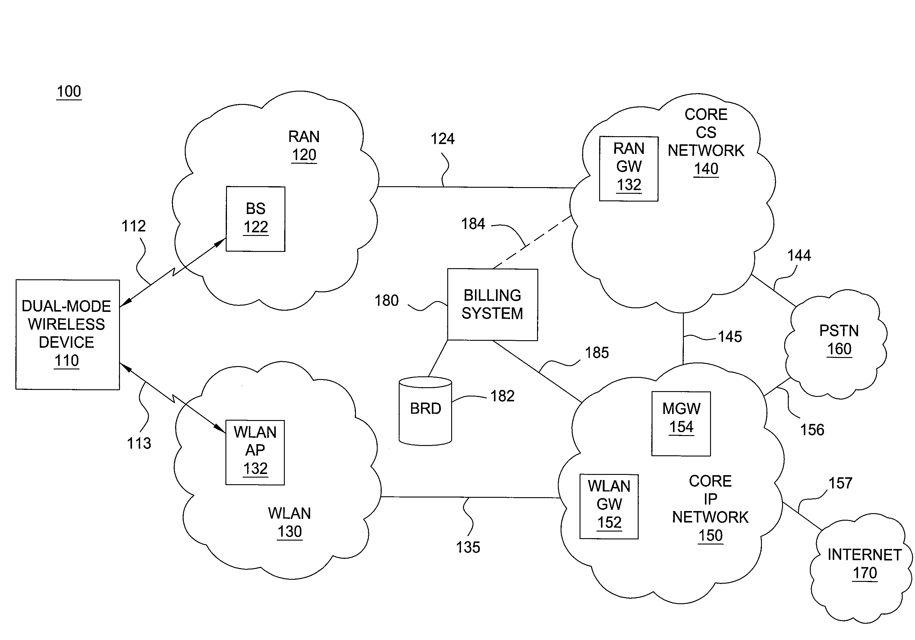 Method and Apparatus for Improved Billing For Converged Wireless Networks