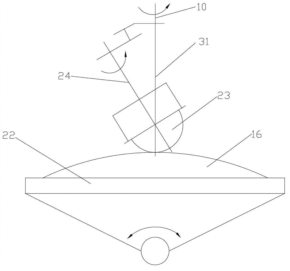 Polishing device and polishing method of aspheric optical element