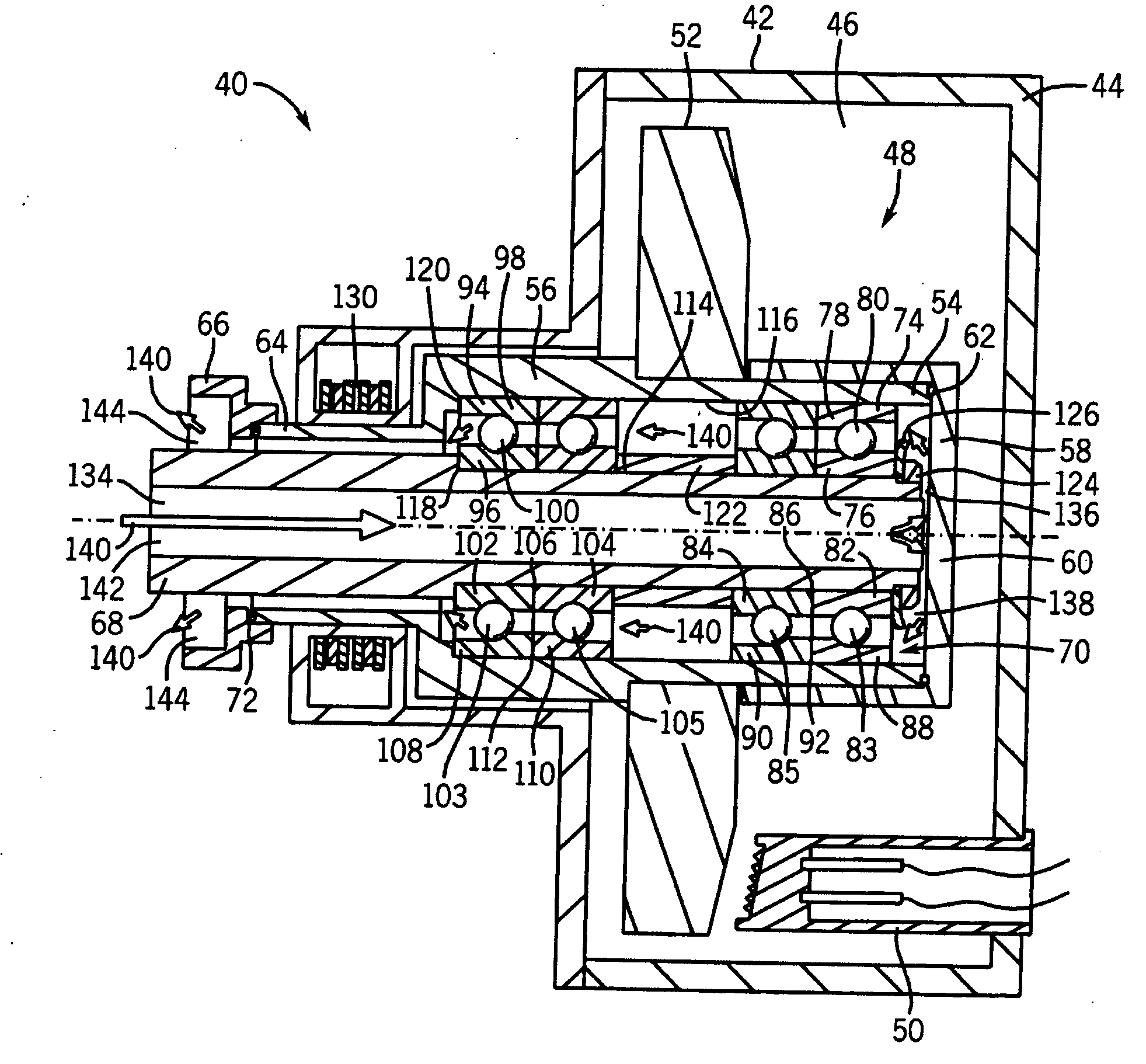 X-ray tube having liquid lubricated bearings and liquid cooled target