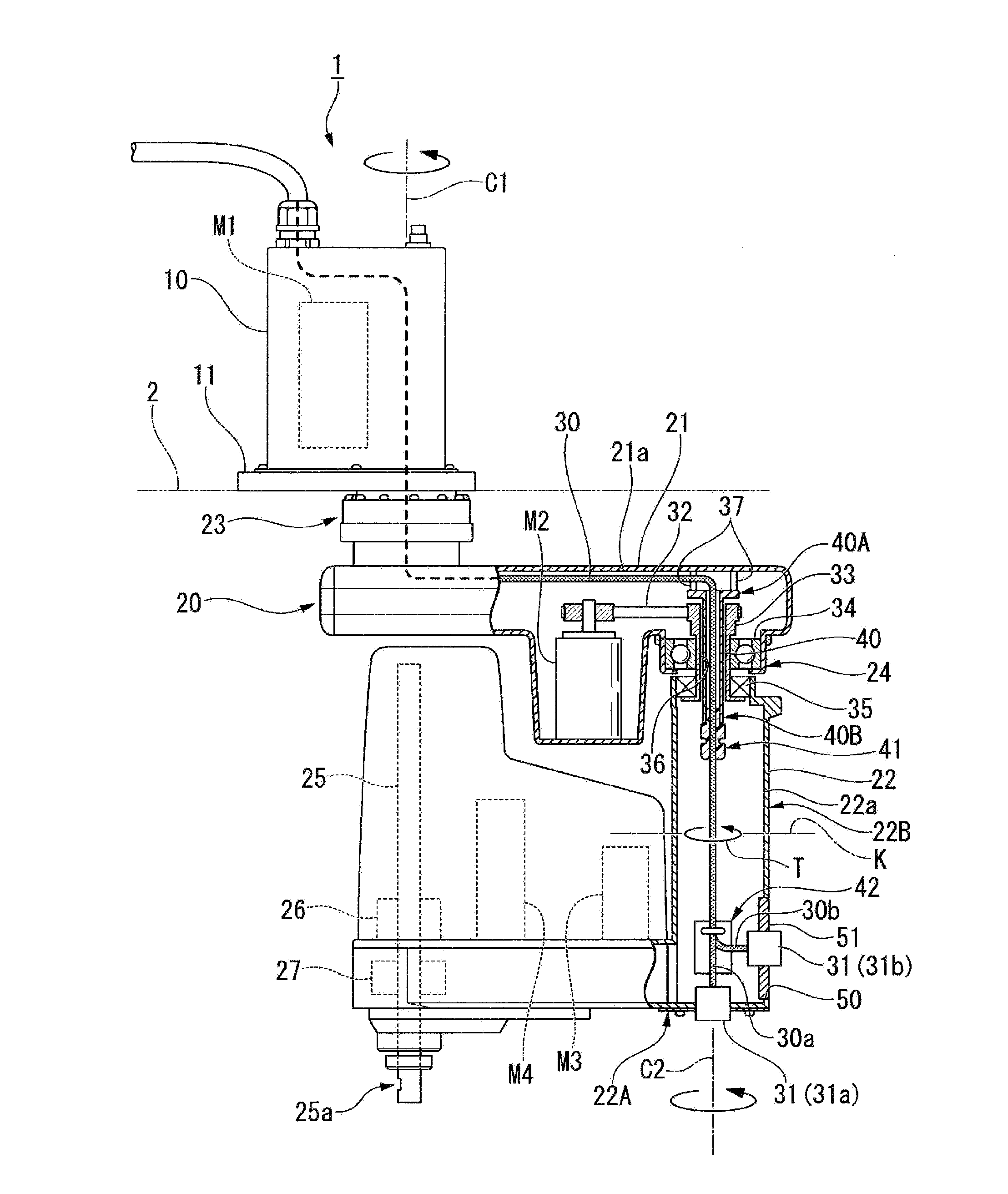 Ceiling mounted robot