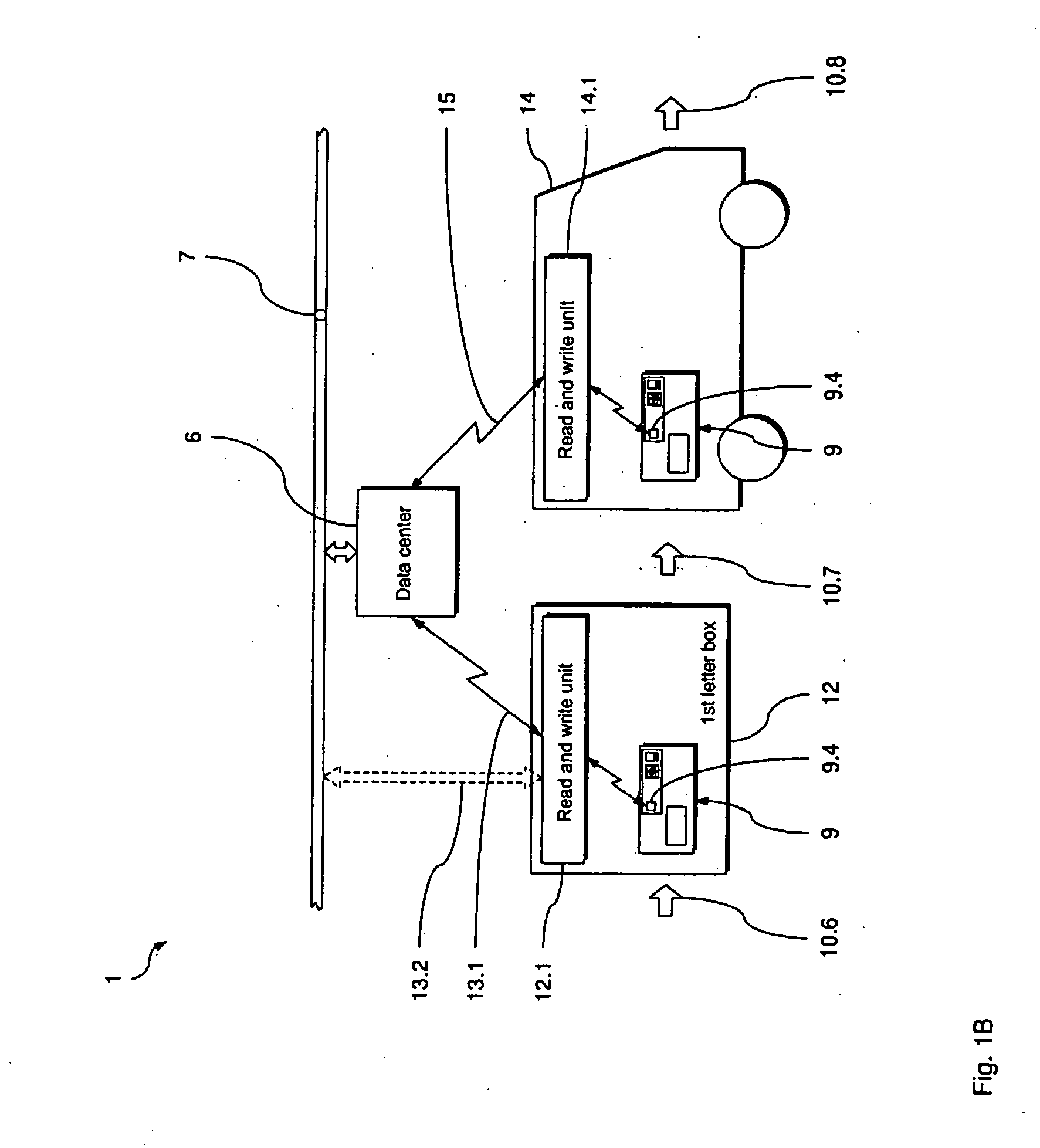 Method, processor and mail transport system for associating information with a mail item