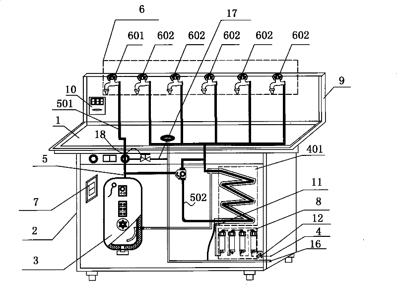 Intelligent time-control zero-pressure energy-saving drinking water purifying machine