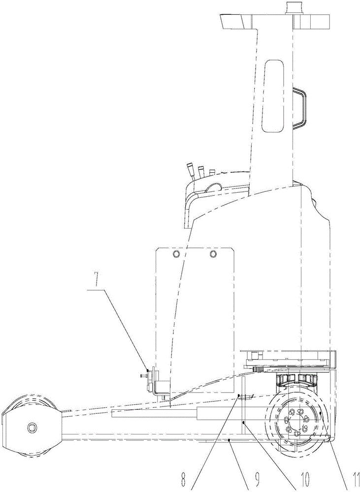 Forklift portal frame and safety protection system