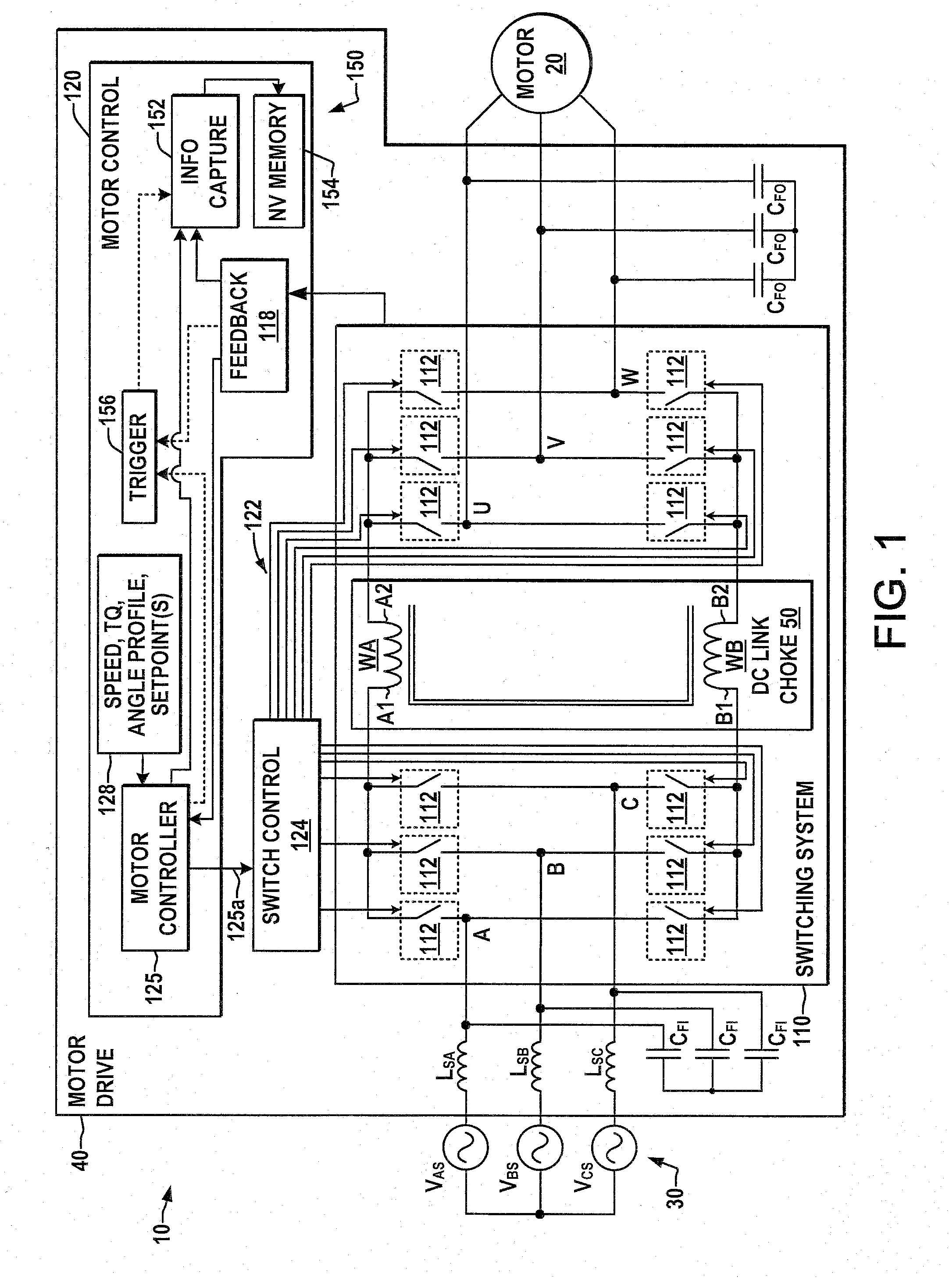 Methods and system for motor drive information capture