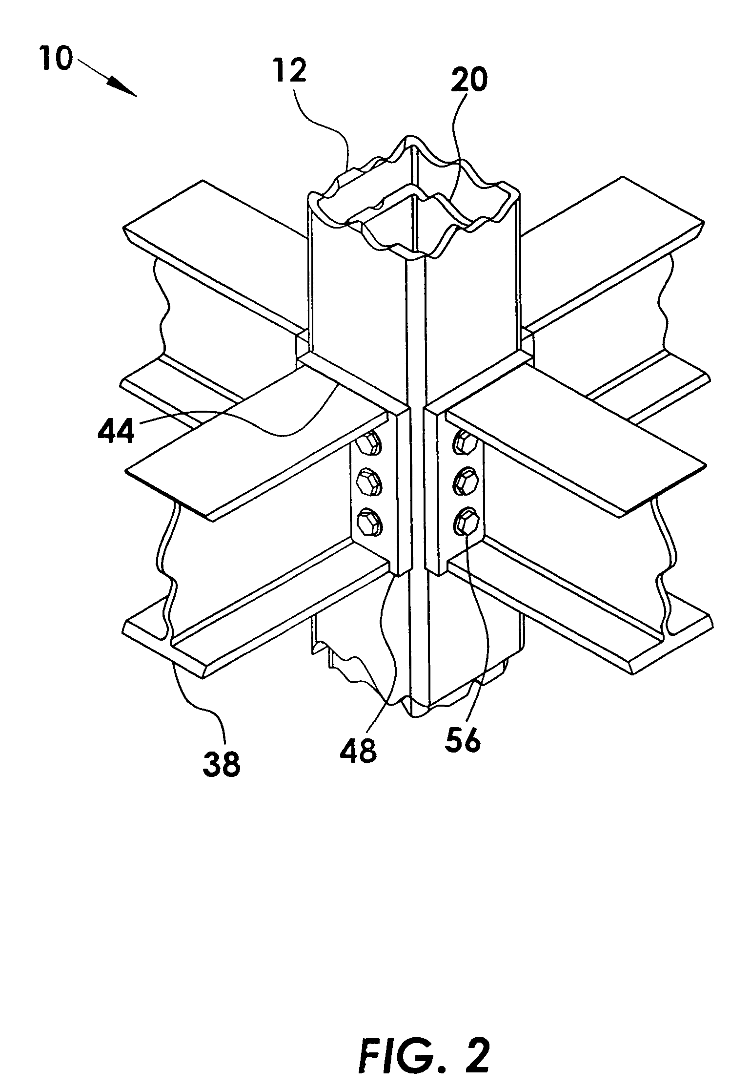 Moment-resistant building column insert system and method