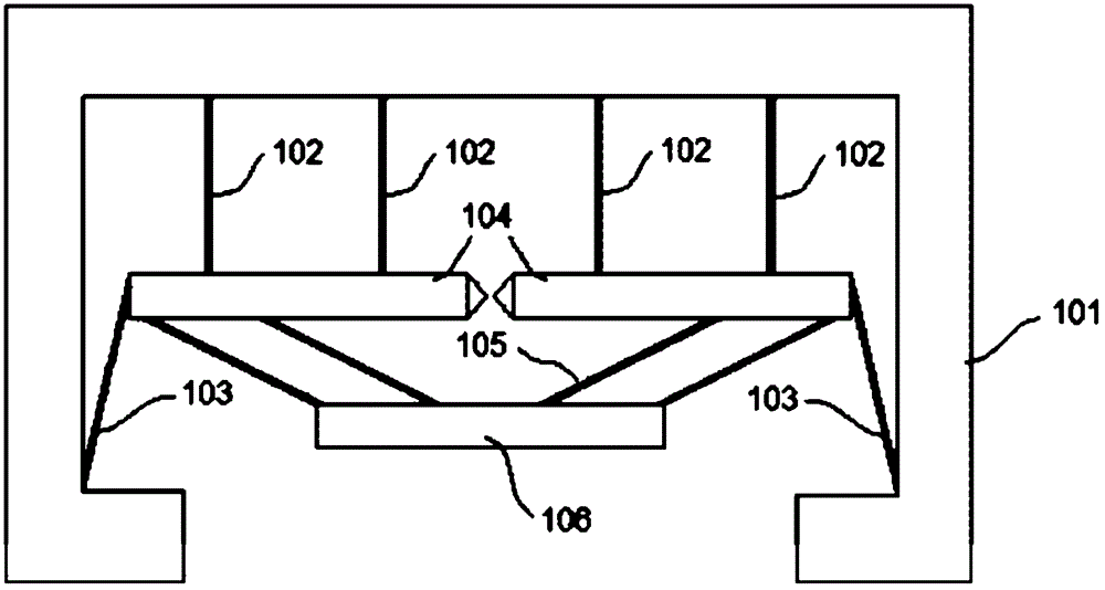 Microstructure for detecting mechanical properties of one-dimensional nanometer materials