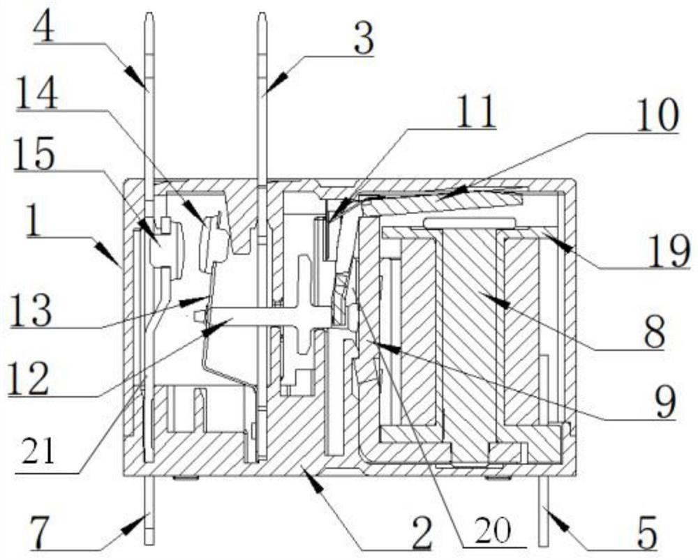 Electromagnetic relay structure