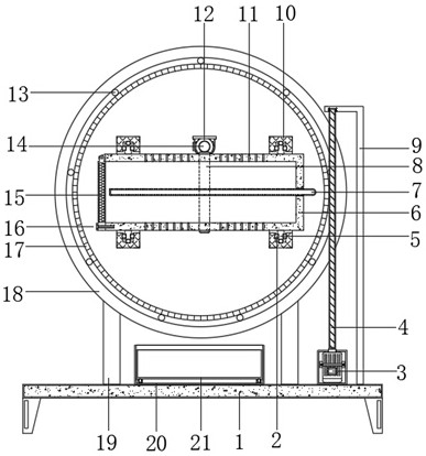 A drum type drying device for processing dendrobium candidum