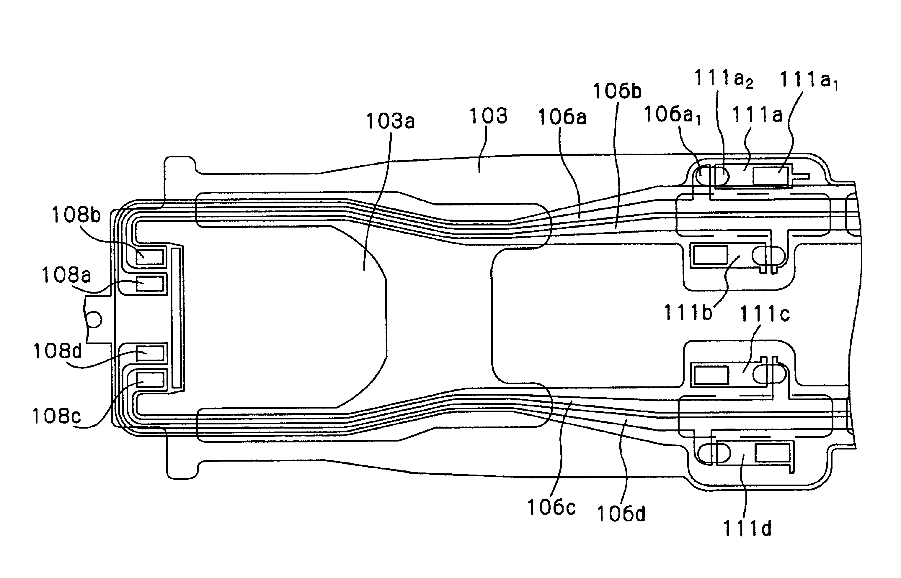 Lead conductor member for thin-film magnetic head and head gimbal assembly, using temporarily connected test connection pads