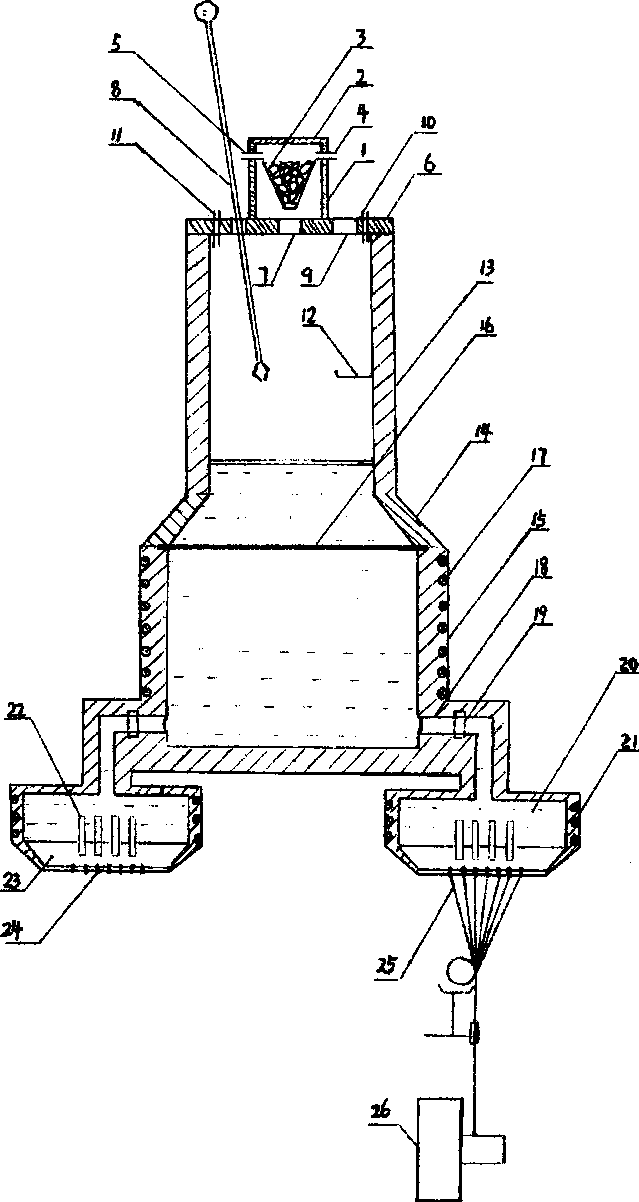 Continuous metallic glass fiber and preparing method thereof