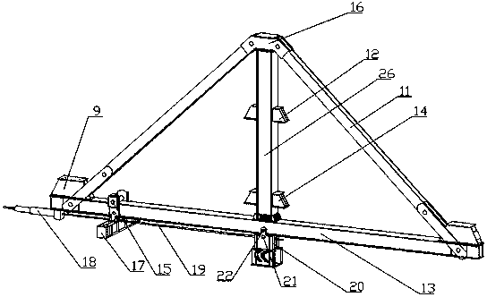 Trackless type triangle hanging basket