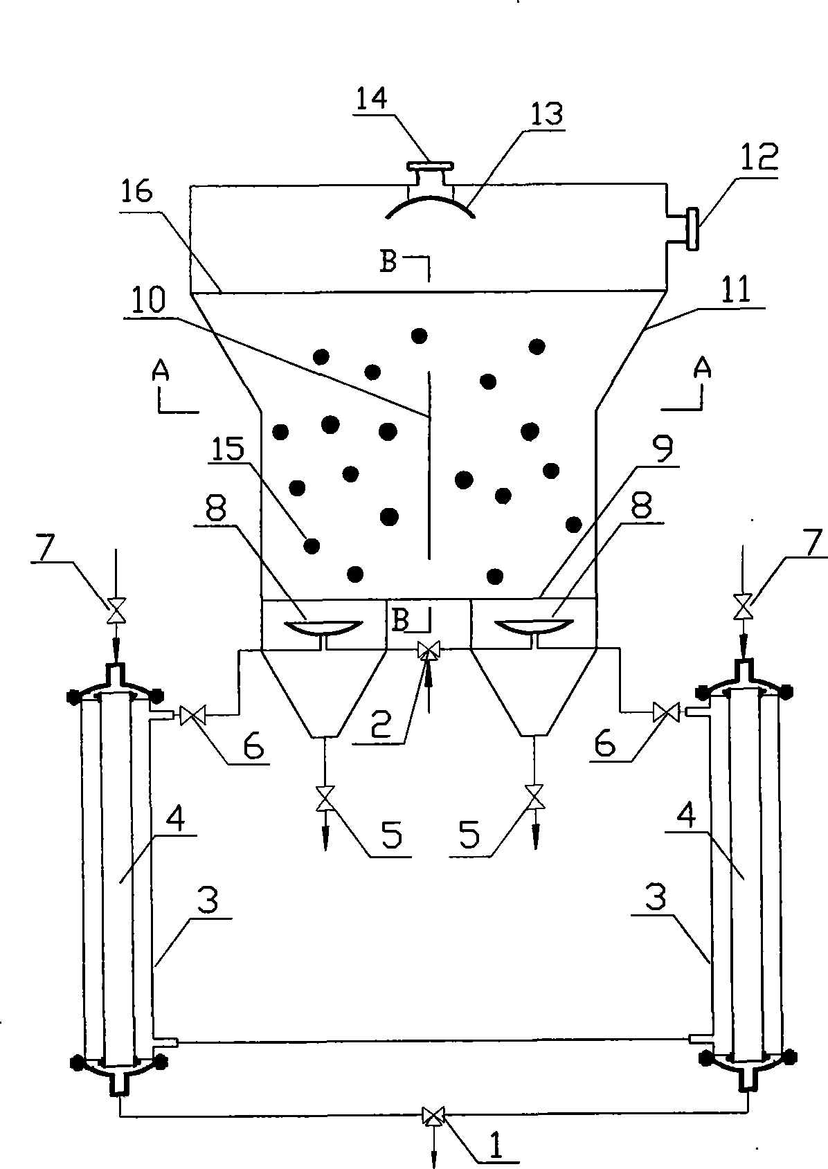 Double-circulating ceramic membrane bioreactor