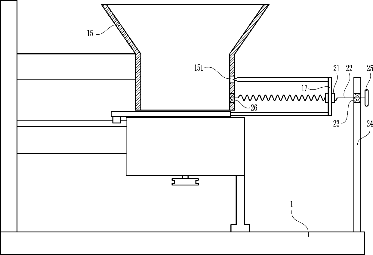 A Chinese herbal medicine crushing device for medical respiratory medicine