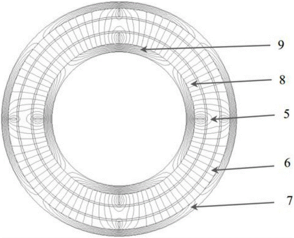 Moving-coil brushless DC (direct-current) permanent magnet motor with inner and outer rotor structure