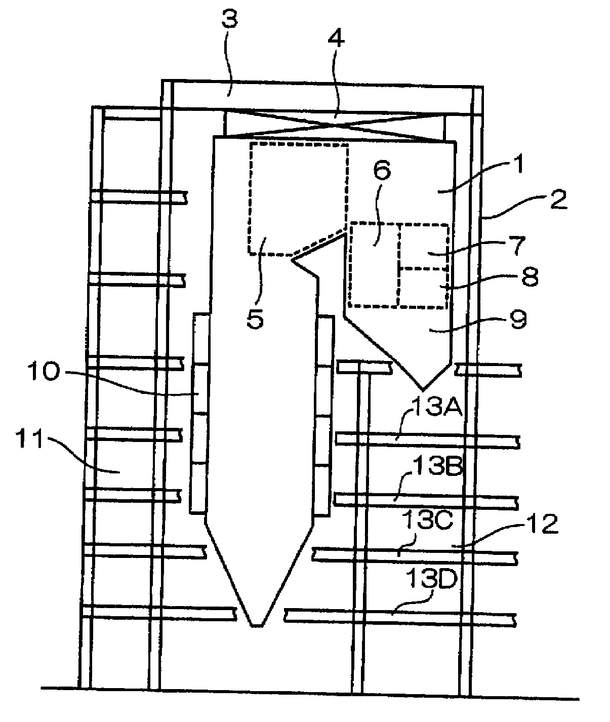 Method of building a floor for a boiler cage