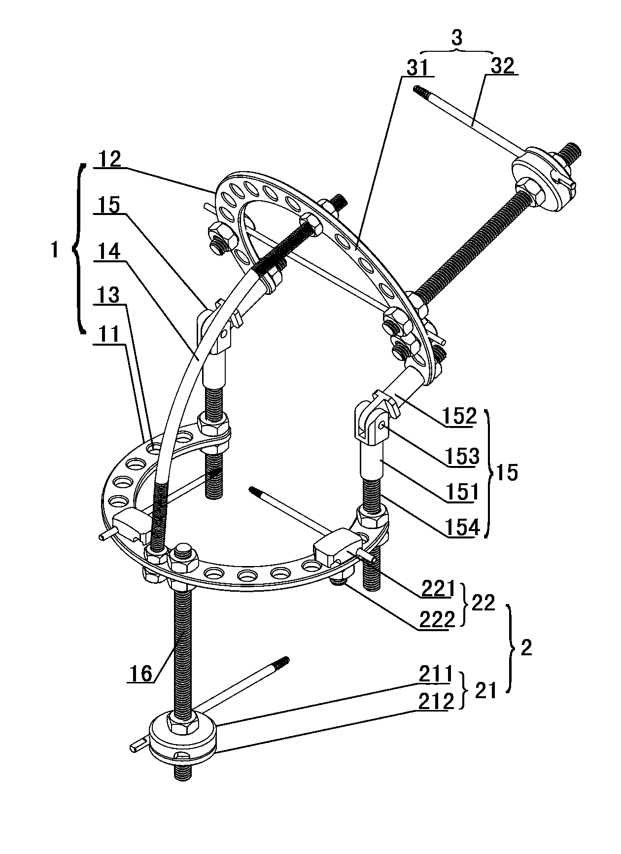 Shoulder joint dynamic and static combined regulation external fixator