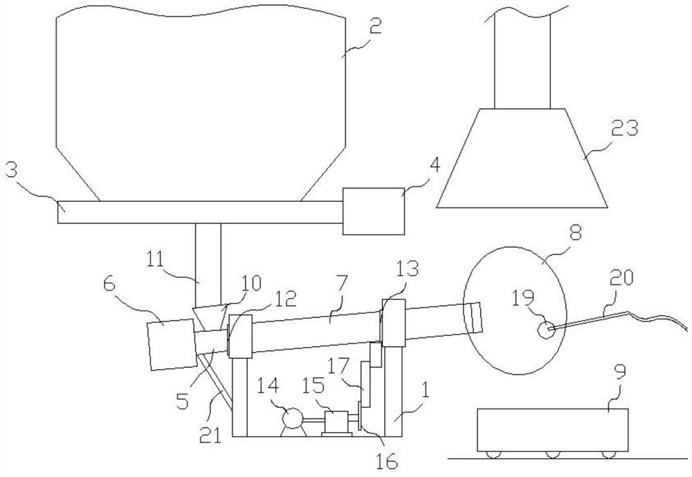 A water-based energy-saving granulation device for red lead production