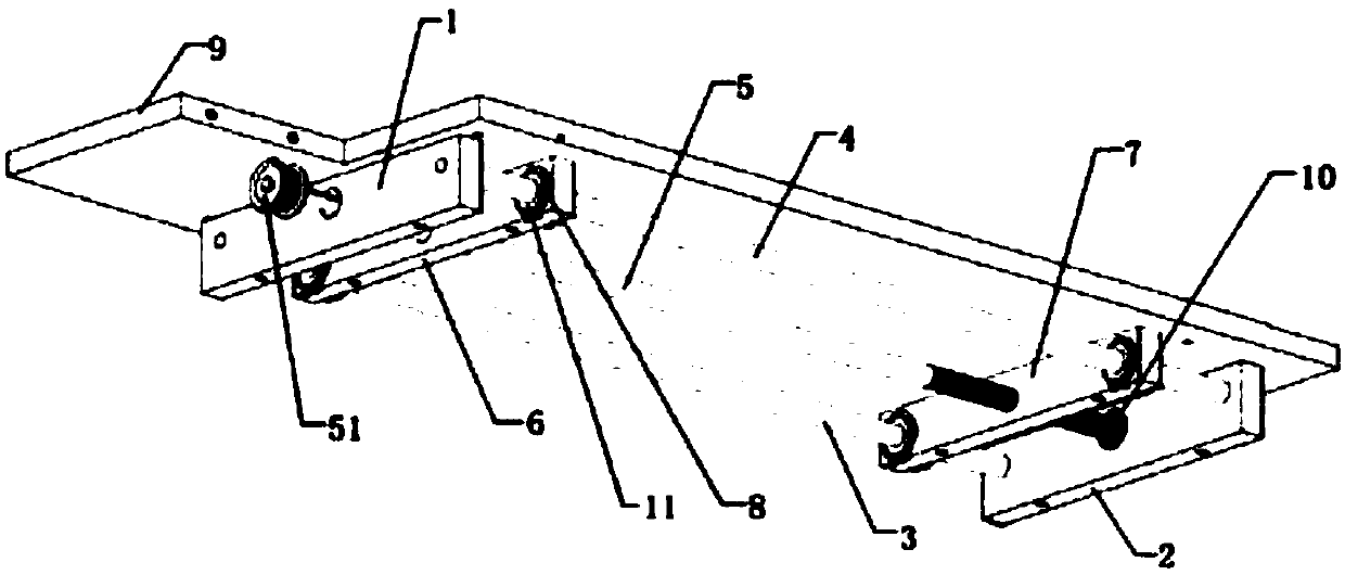 Smooth displacement equipment for operation table top