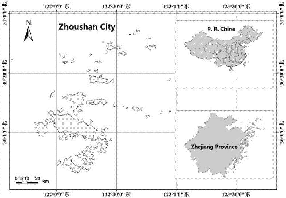 Remote sensing image coast line information extraction method and system based on tasseled cap transformation